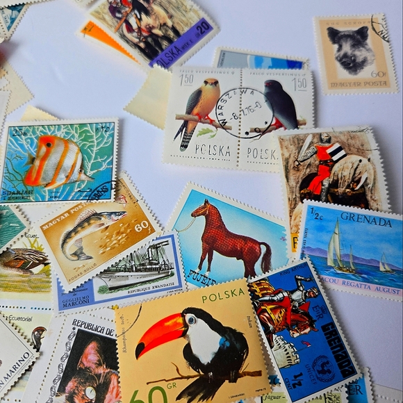 Vintage Other - Mystery Lot 200+ VINTAGE International Postage Stamp Collection, New & Cancelled